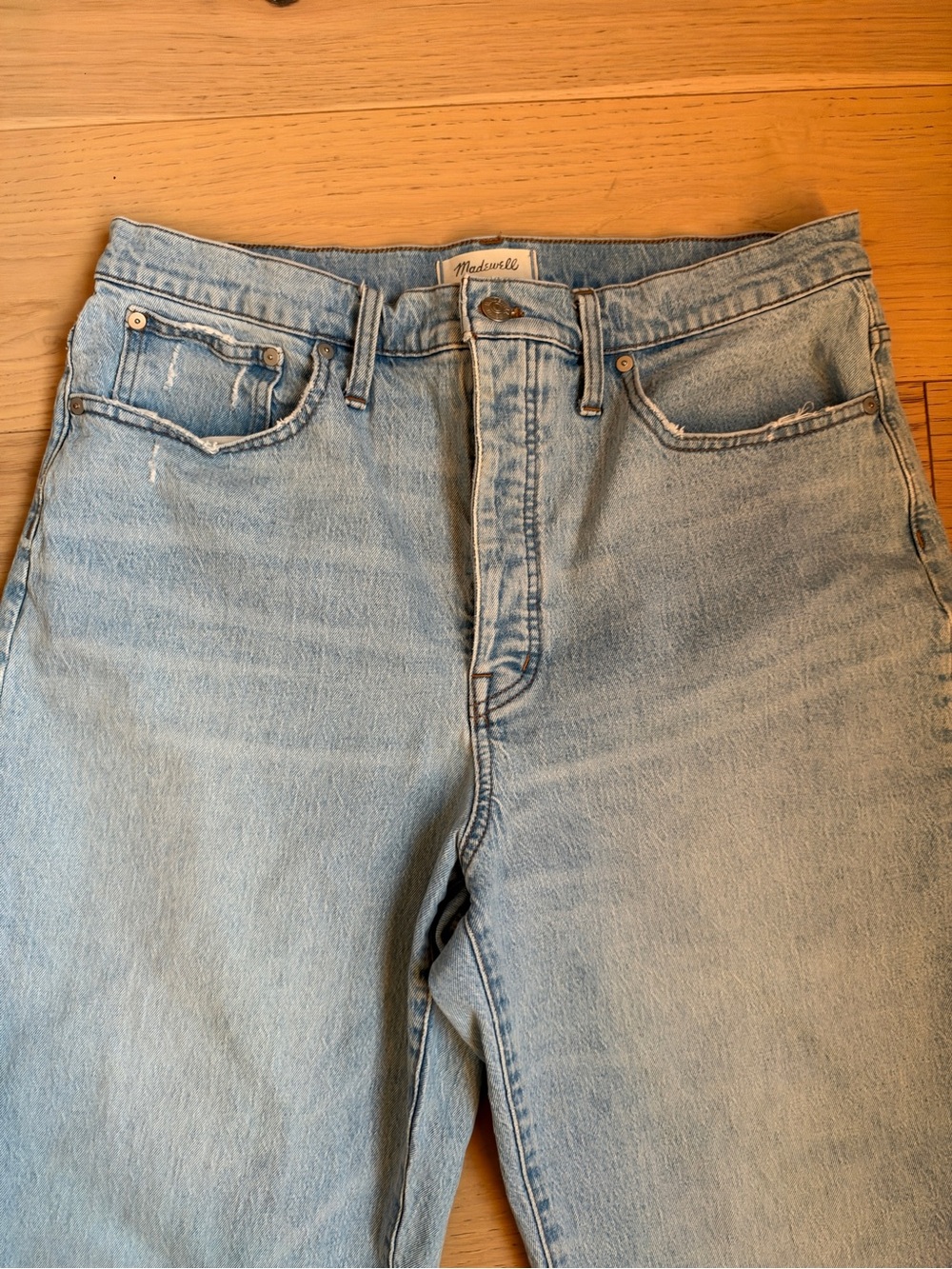 Madewell Light Blue High-Rise Balloon Jeans 32P - Picture 2 of 7